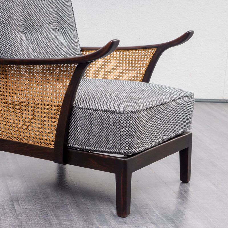 Fauteuil vintage avec maille, 1950