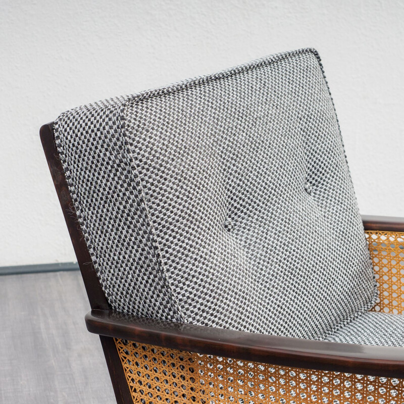 Fauteuil vintage avec maille, 1950