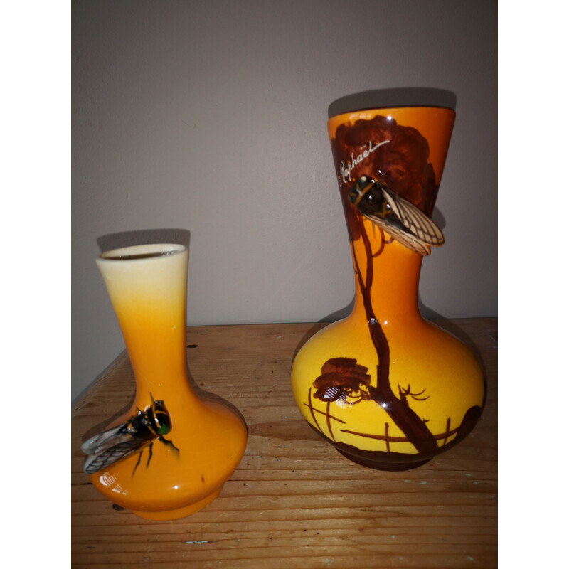 Paire de vases Jérôme Massier, Vallauris, 1960