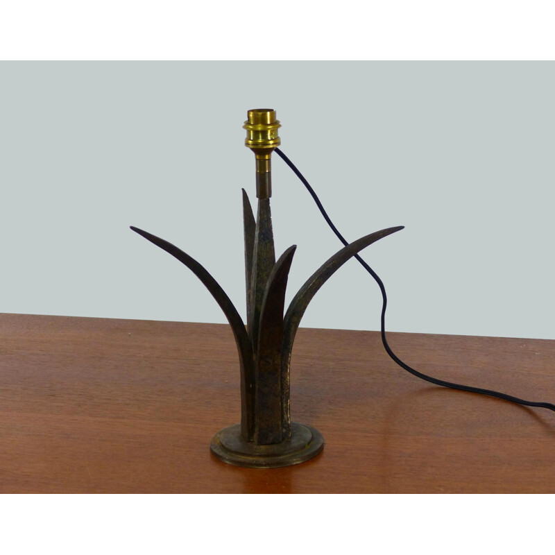 Vintage wrought iron table lamp, 1940