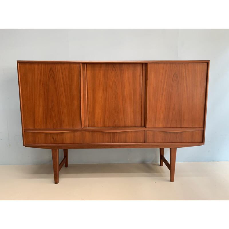 Vintage teak danish highboard by E.W.Bach, 1960