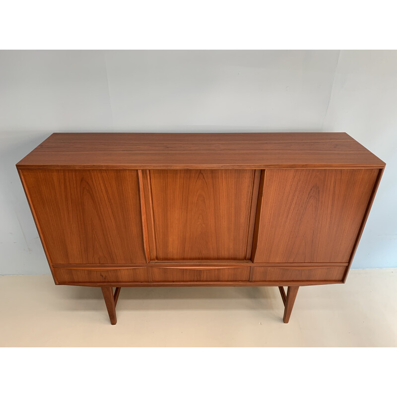 Vintage teak danish highboard by E.W.Bach, 1960