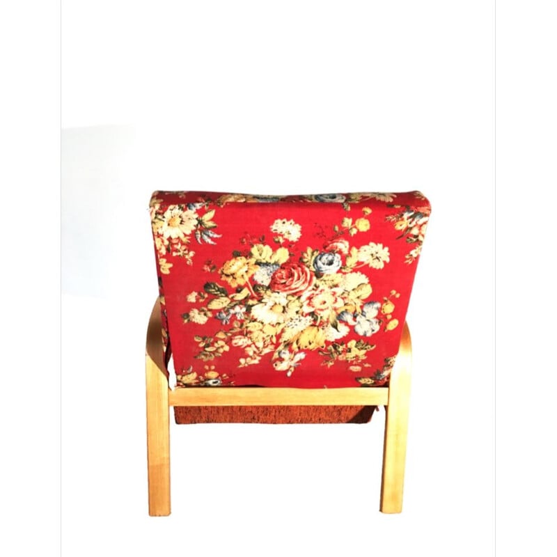 Fauteuil Vintage Steiner modèle ARP avec tissus à motifs floraux, 1950