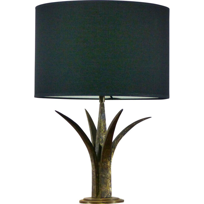Vintage wrought iron table lamp, 1940