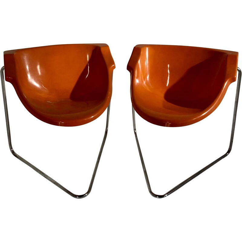 Pair of 2 chairs by Pussycat Kwok Hoi Chan, 1970