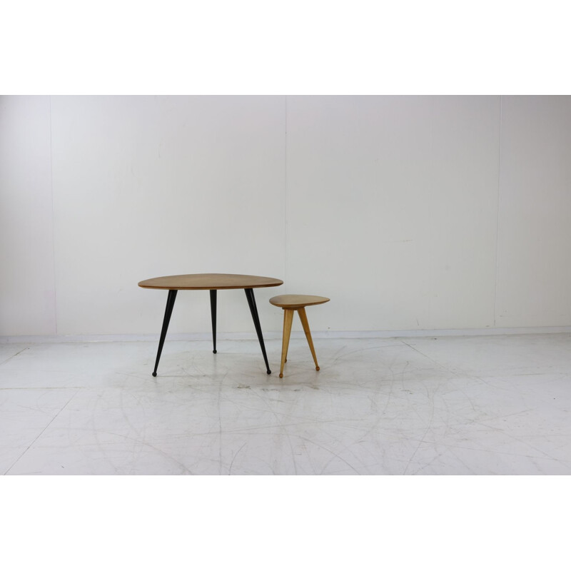 Vintage coffee table and stool by Cees braakman for Pastoe