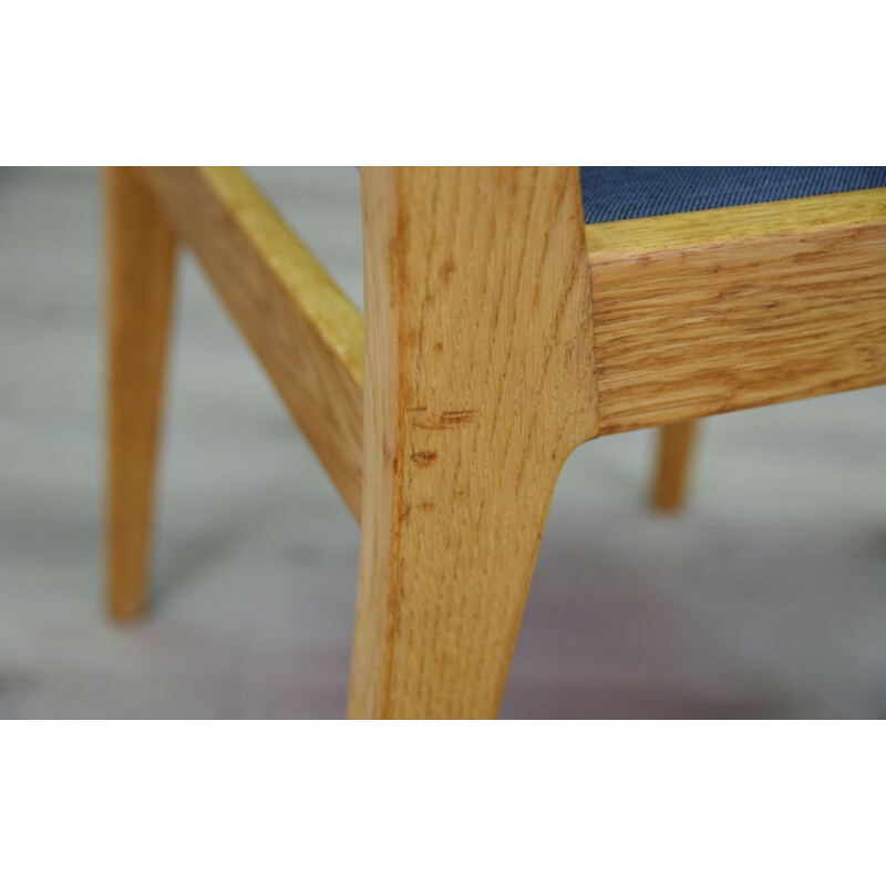 Suite de 4 chaises vintage danoises en frêne des années 1970