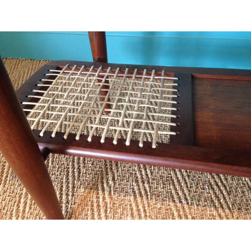 Vintage coffee table in teak and rosewood - 1950s