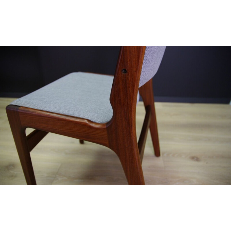 Suite de 5 chaises vintage pour Uldum en teck des années 1970