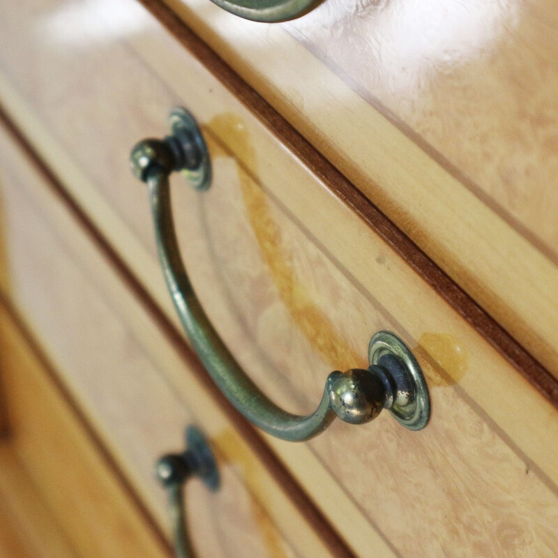 Vintage sideboard in cherrywood and brass 1950s