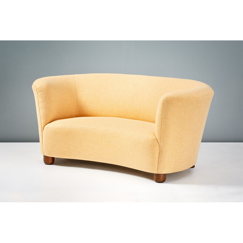 Canapé 2 places vintage danois Loveseat, années 1940