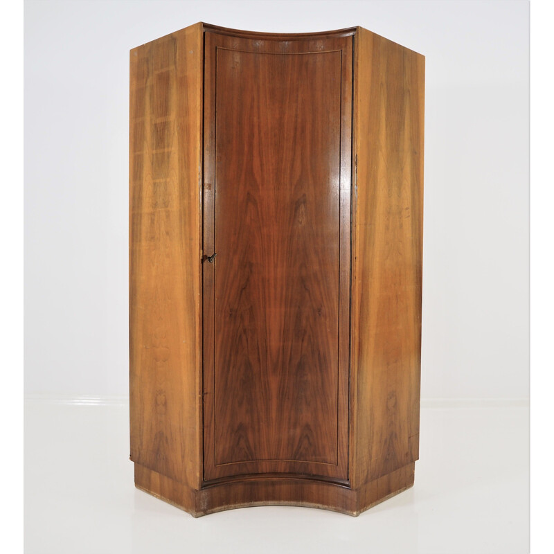 Vintage art Deco corner wardrobe