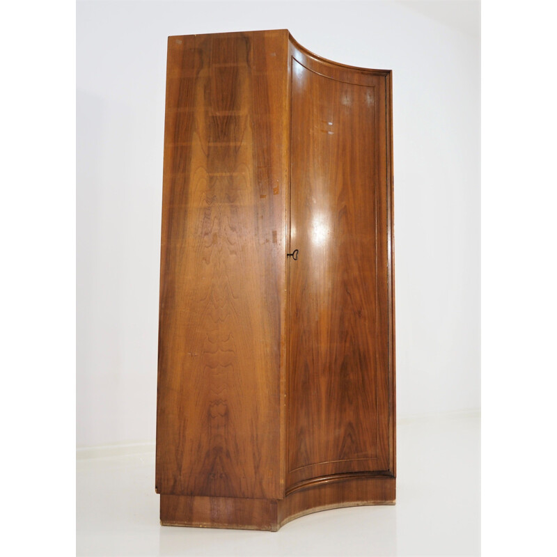 Vintage art Deco corner wardrobe