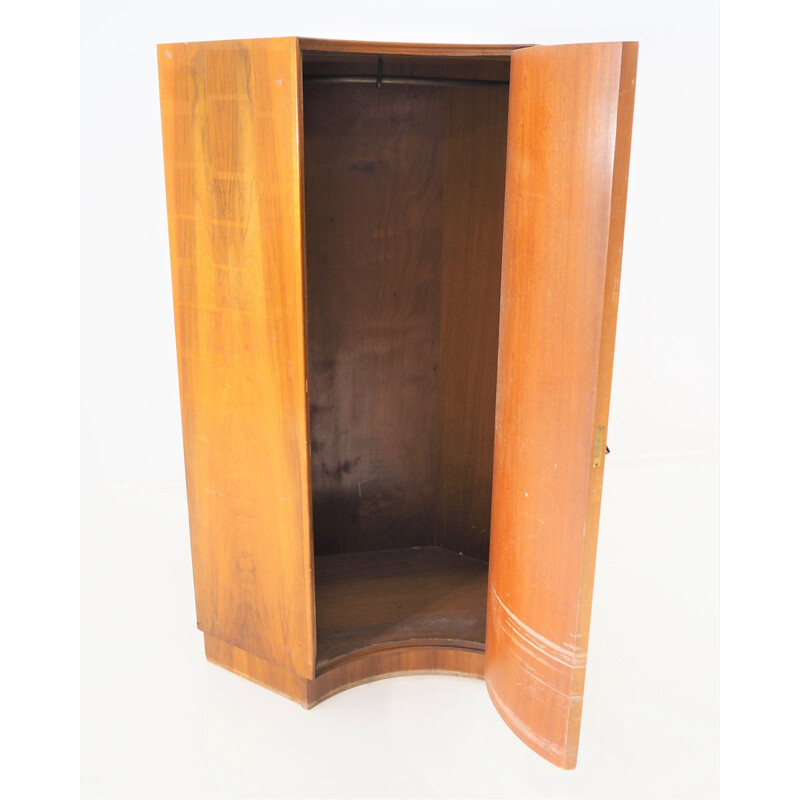 Vintage art Deco corner wardrobe