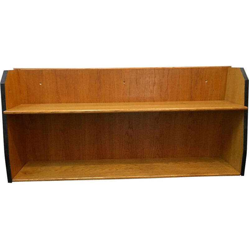 Large vintage french wooden shelf from the 1950s