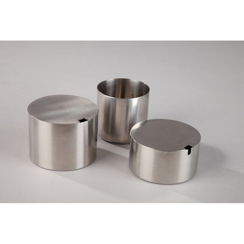 Stelton coffee, tea service in steel, Arne JACOBSEN - 1960s