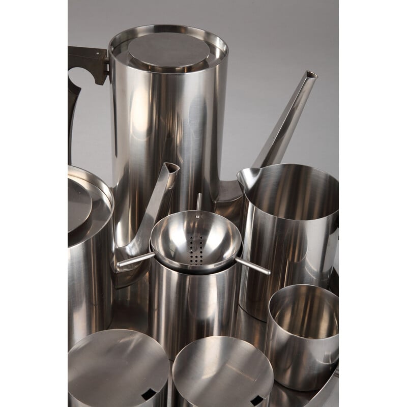 Stelton coffee, tea service in steel, Arne JACOBSEN - 1960s