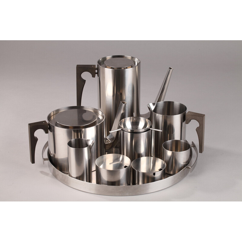 Stelton coffee, tea service in steel, Arne JACOBSEN - 1960s