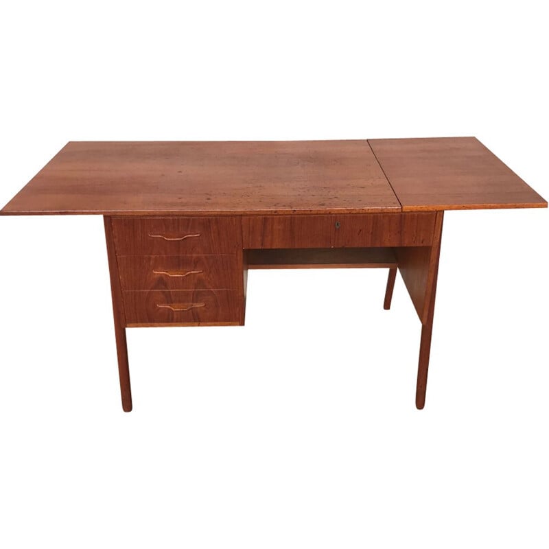 Vintage Scandinavian teak desk with extensions 1960