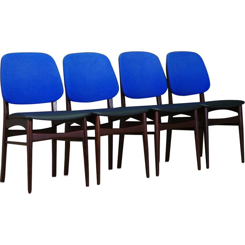 Set of 4 vintage Mahogany chairs Vintage Danish Design