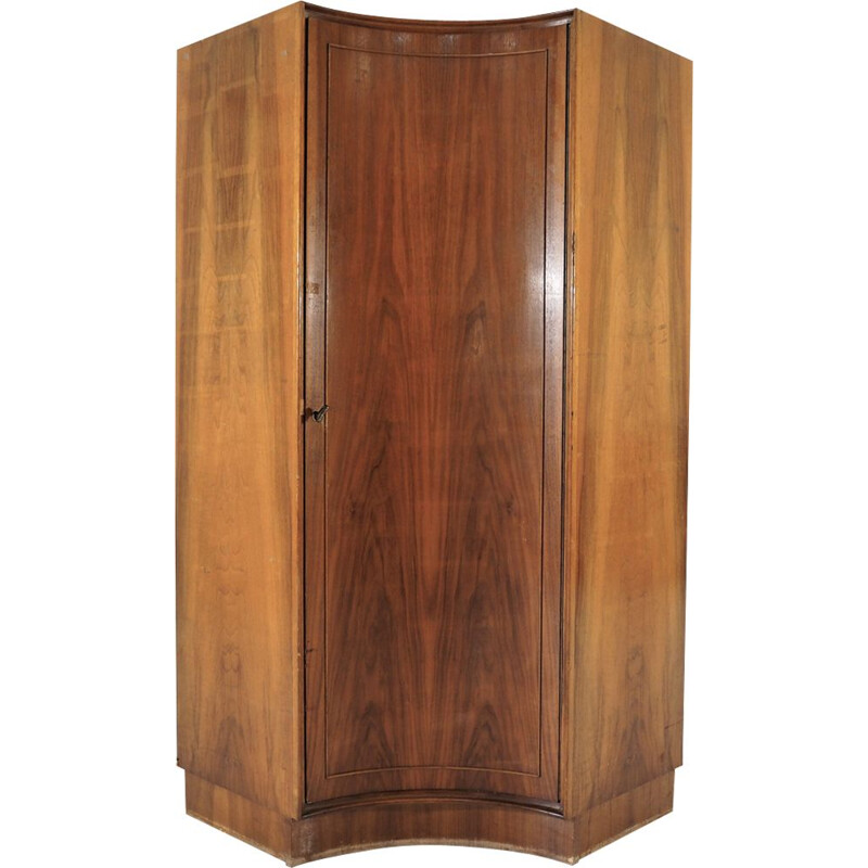 Vintage art Deco corner wardrobe