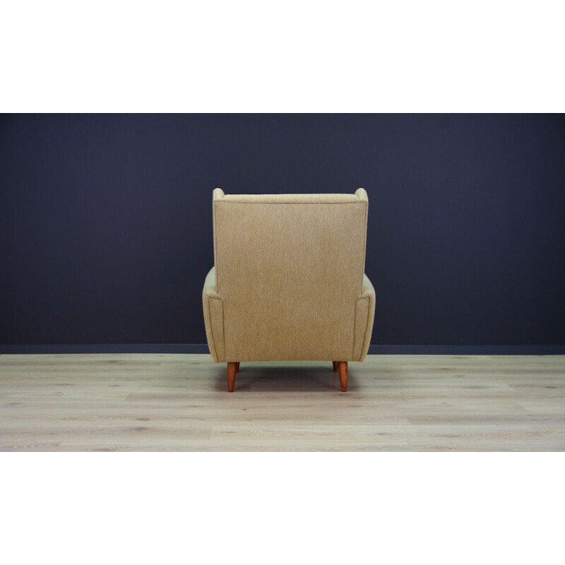 Vintage cream color armchair, Denmark, 1970s