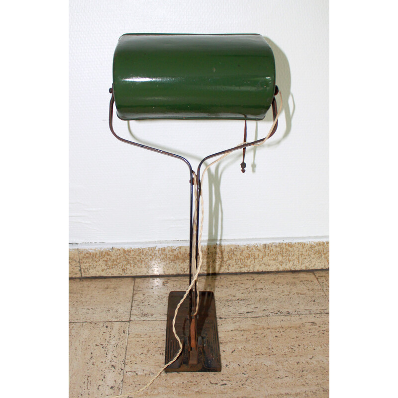 Vintage green desk lamp, 1930