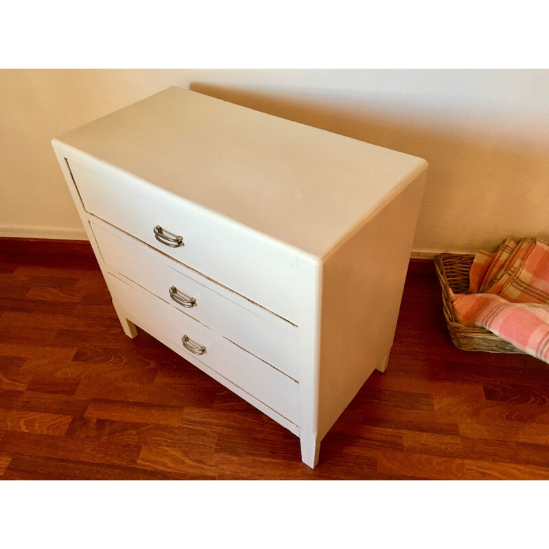 Commode vintage blanche, 1940