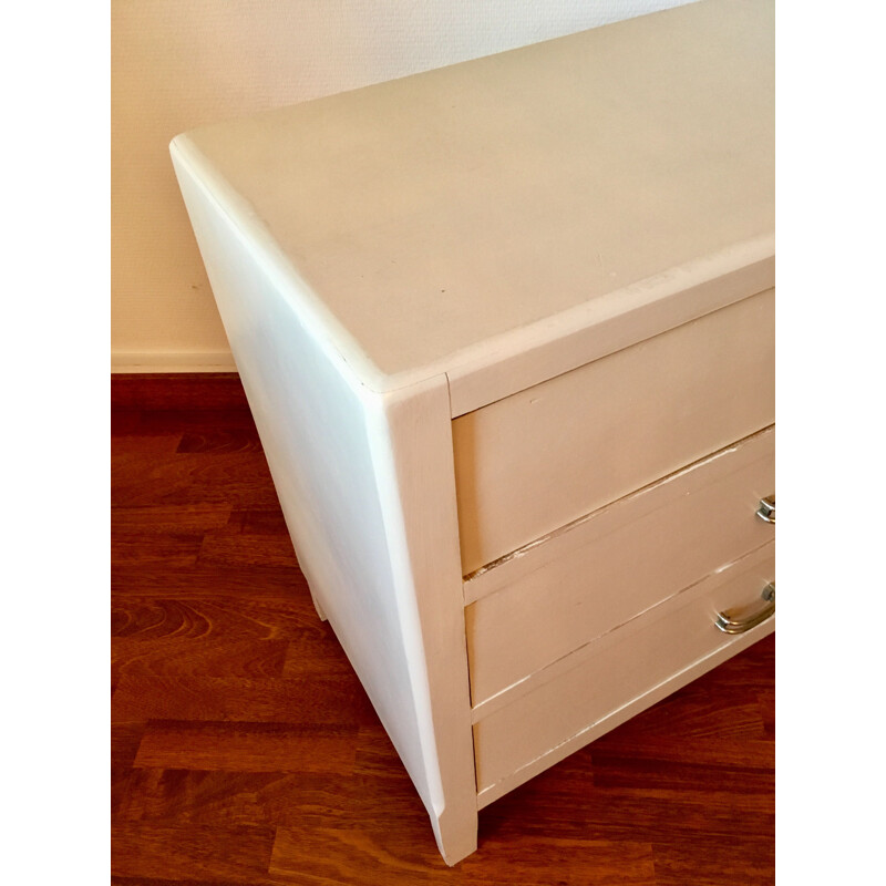 White vintage chest of drawers, 1940s