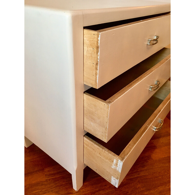 White vintage chest of drawers, 1940s