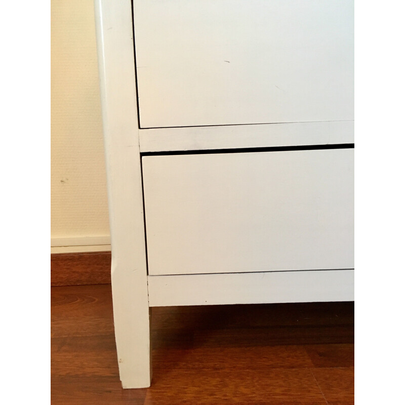 White vintage chest of drawers, 1940s