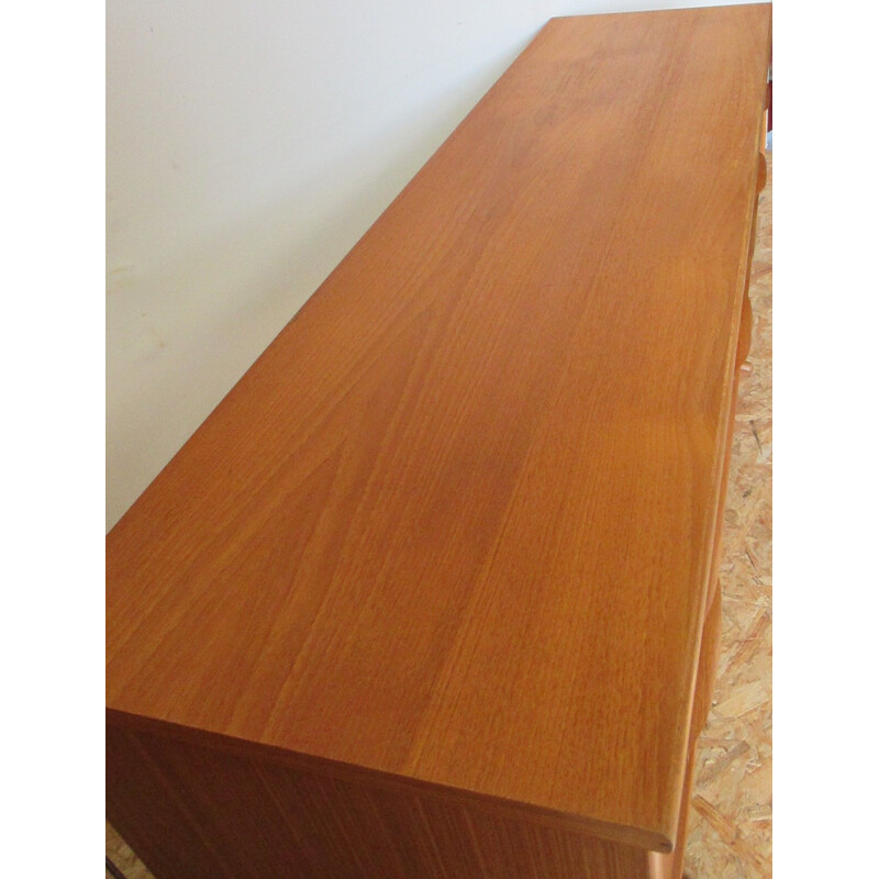 Vintage sideboard of 6 teak drawers by F.Guille for Austin Suite, 1960s