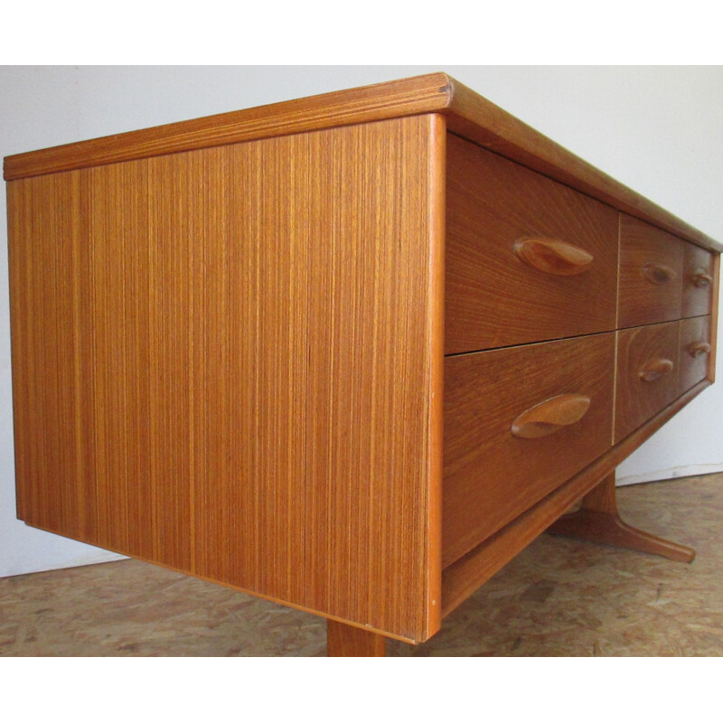 Enfilade vintage de 6 tiroirs en teck par F.Guille pour Austin Suite, 1960