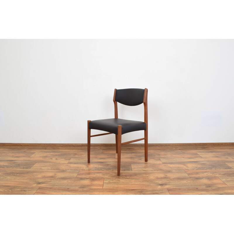 Set of 4 vintage teak dining chairs, Denmark, 1960s