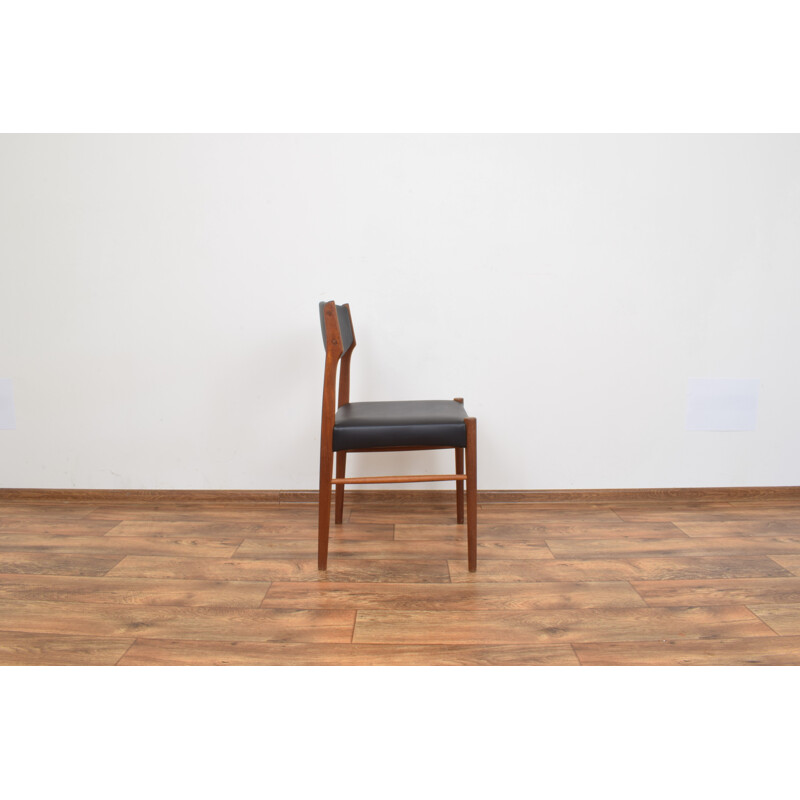 Set of 4 vintage teak dining chairs, Denmark, 1960s