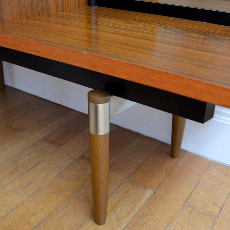 Vintage Dressing Table in wood with large mirror, Belgium, 1960s 1970s