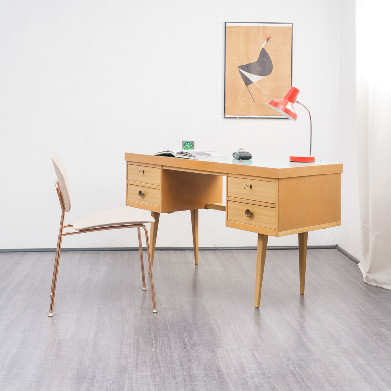 Vintage desk in wood and formica by Ekawerk