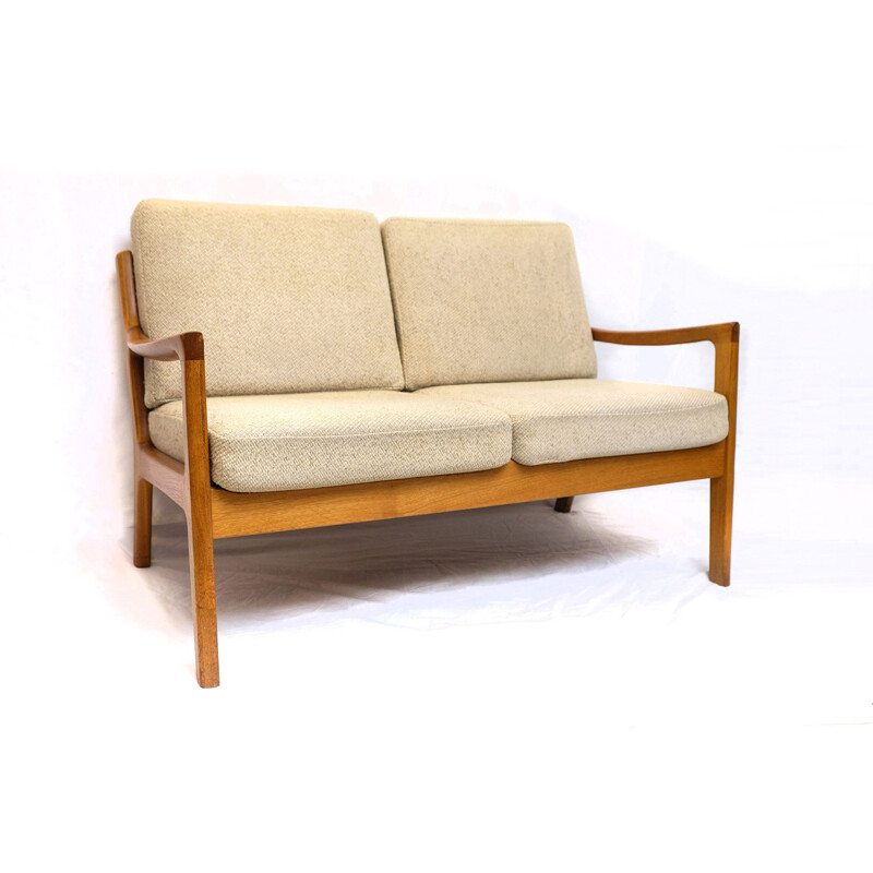 Senator sofa in teak and beige wool by Ole Wanscher