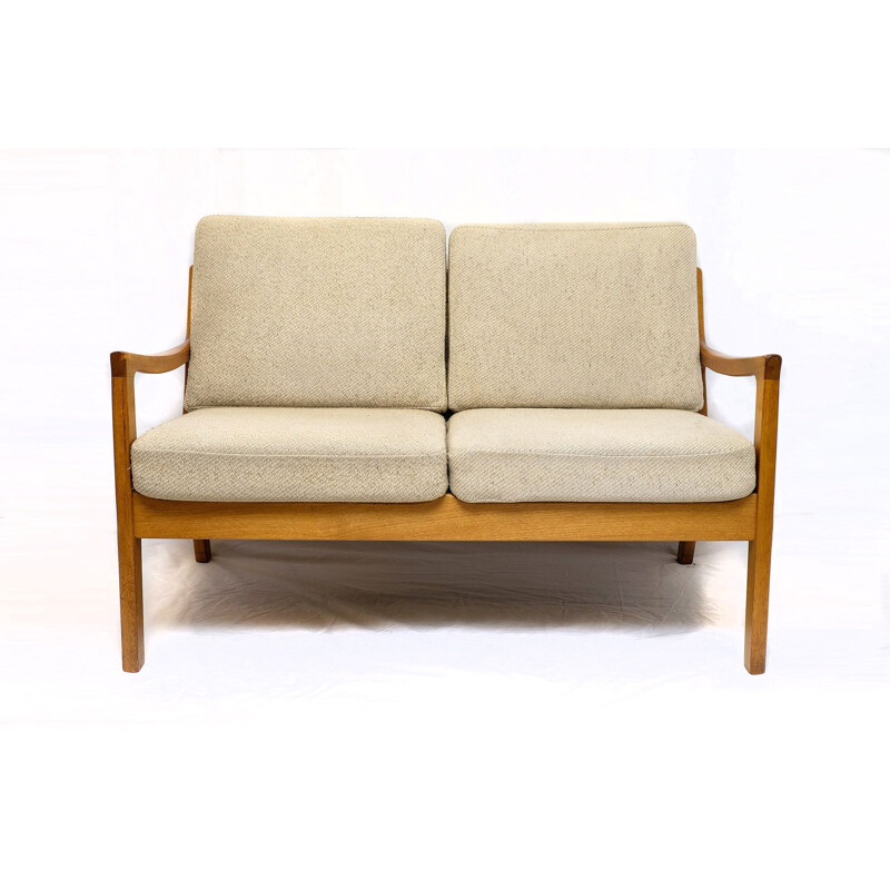 Senator sofa in teak and beige wool by Ole Wanscher