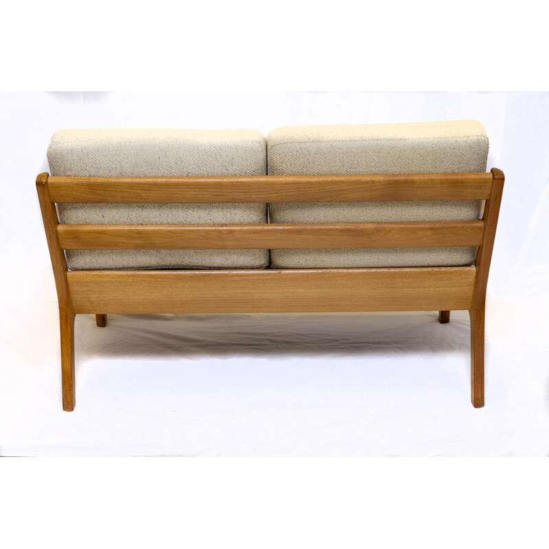 Senator sofa in teak and beige wool by Ole Wanscher