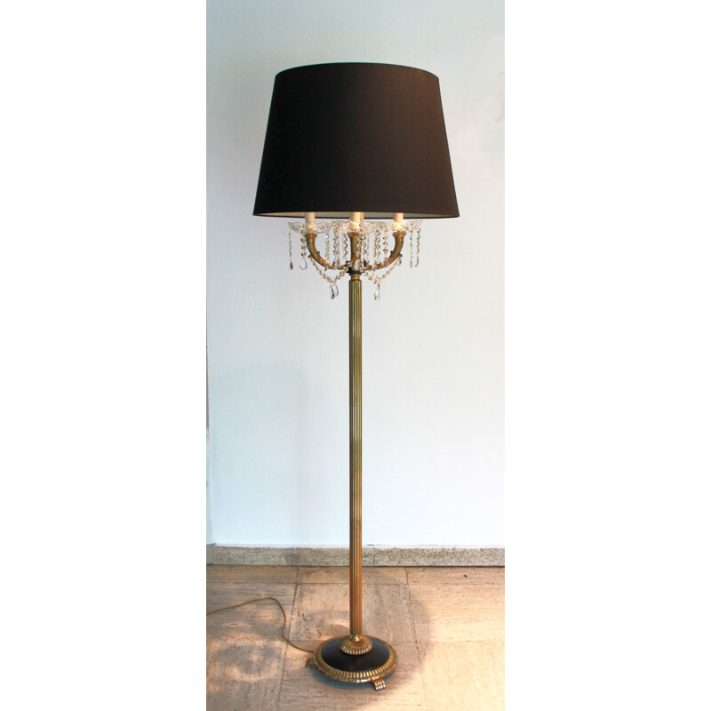 Vintage bronze floor lamp, Napoleon style