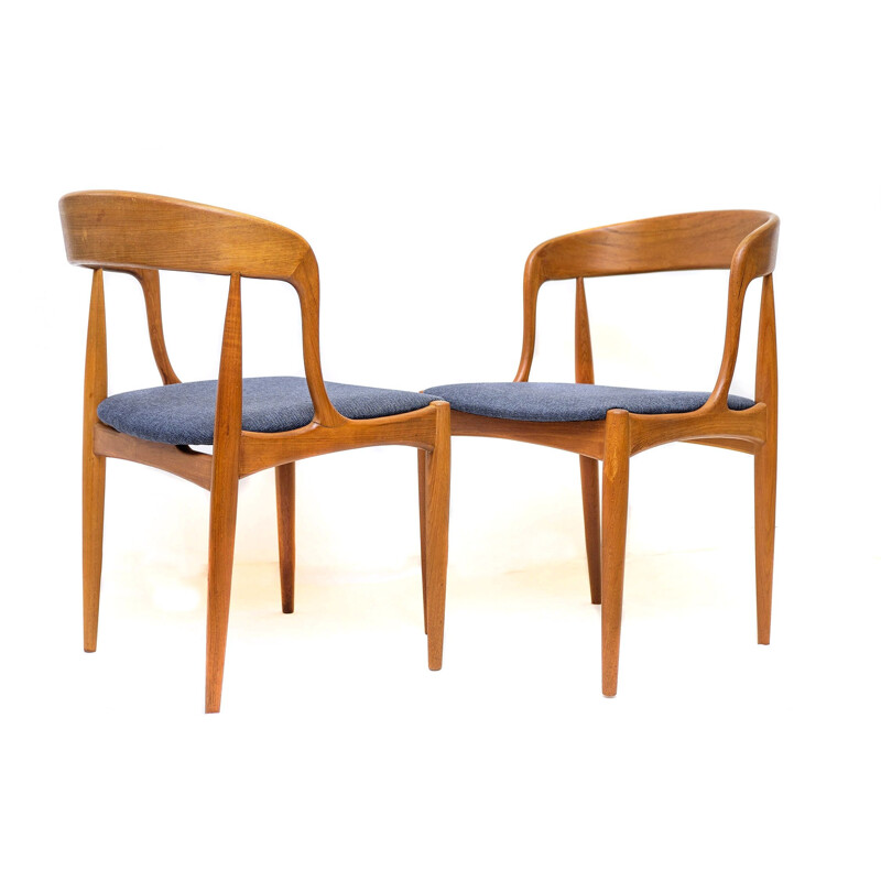 Pair of vintage teak chairs by Johannes Andersen for Uldum