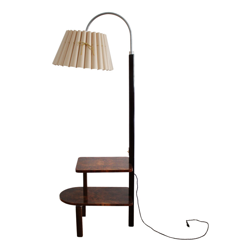 Vintage floor lamp in ash and walnut