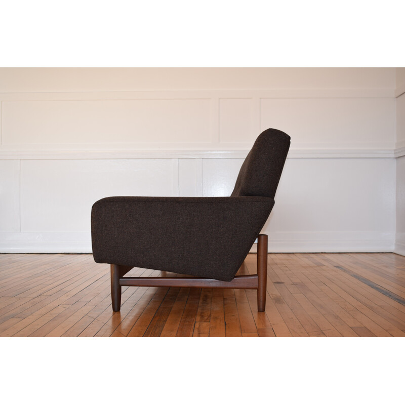 Vintage G Plan Sofa in teak and grey wool, Ib KOFOD LARSEN - 1960s