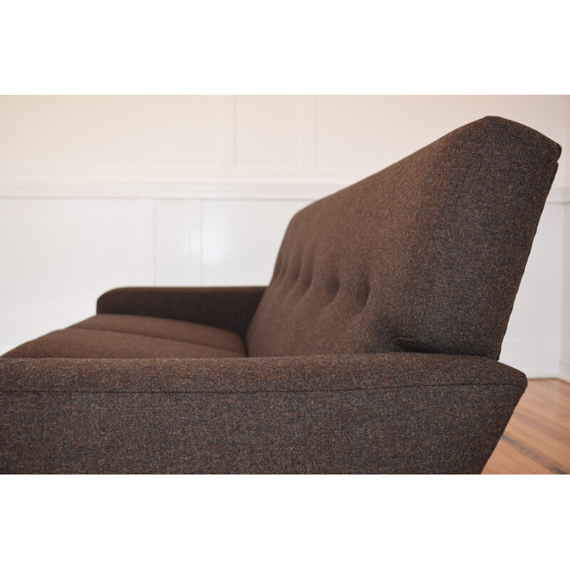 Vintage G Plan Sofa in teak and grey wool, Ib KOFOD LARSEN - 1960s