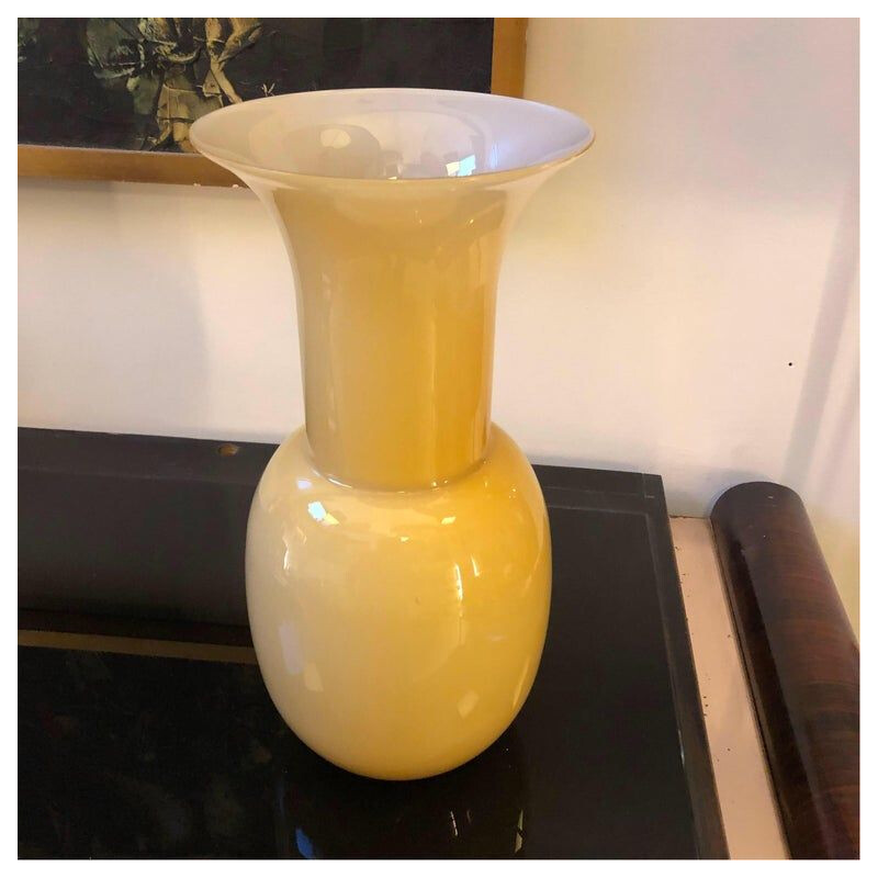 Vase vintage en verre de Murano par Aureliano Toso