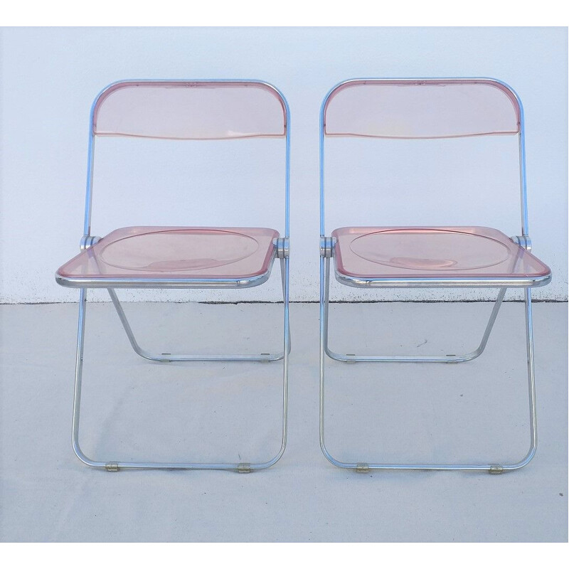 Pair of vintage Plia chairs by Giancarlo Piretti