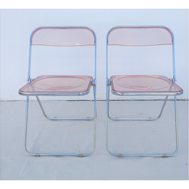 Paire de chaises Plia vintage par Giancarlo Piretti