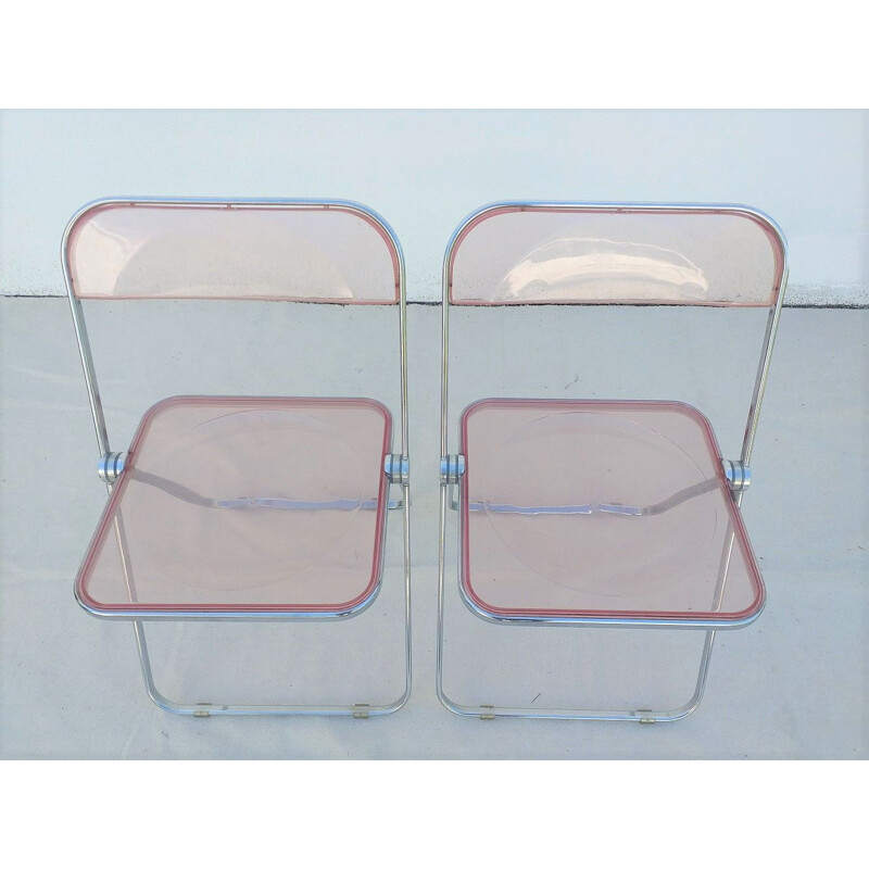 Pair of vintage Plia chairs by Giancarlo Piretti