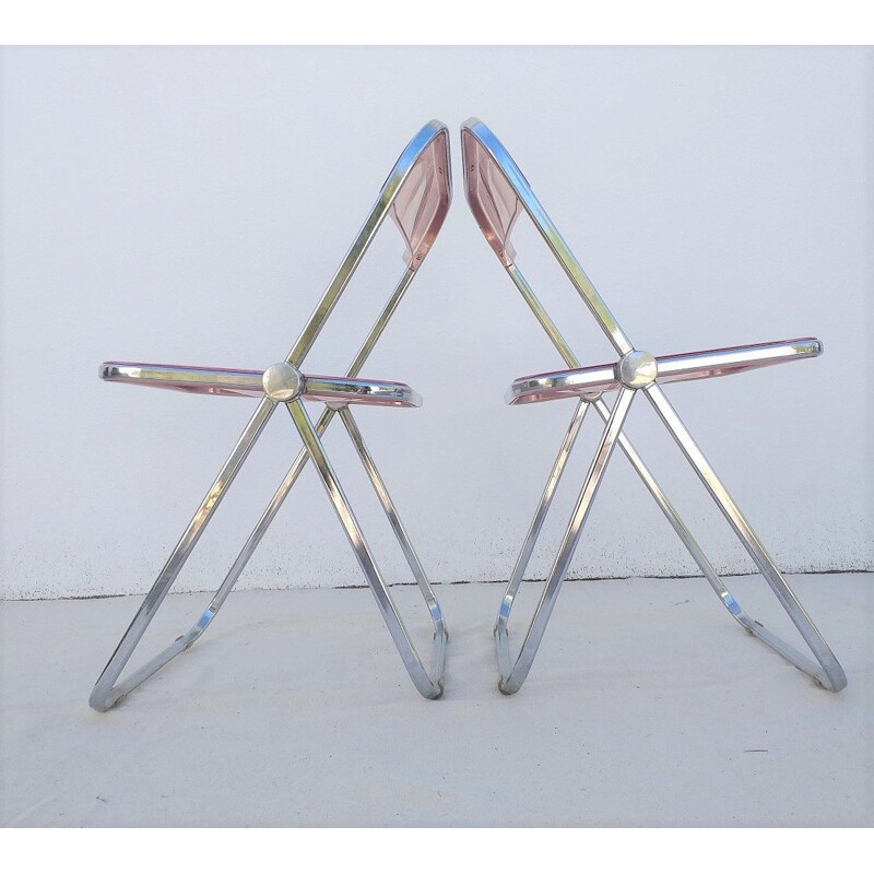 Pair of vintage Plia chairs by Giancarlo Piretti